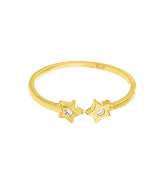 Anillo Estrella Circonita Bañado 130