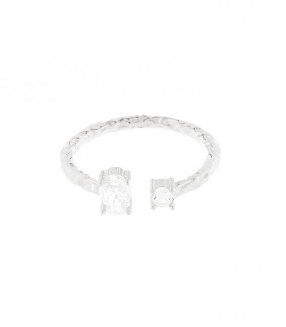 Bague Argent Zirconium Blanc