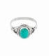 Bague Argent Turquoise 10 X 8mm