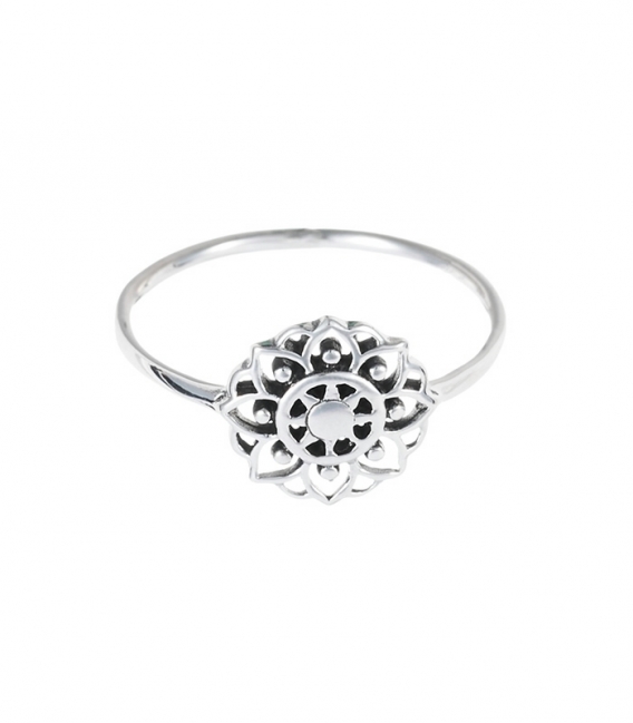 Anillo Plata Mandala 10mm