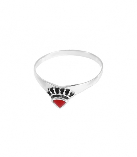 Bague Argent Corail 5.5 X 8mm