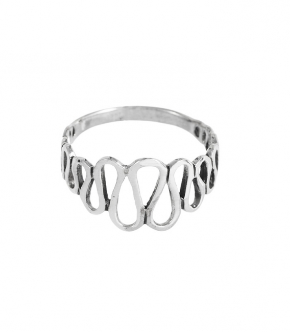 Anillo Plata Ondas 10.4mm