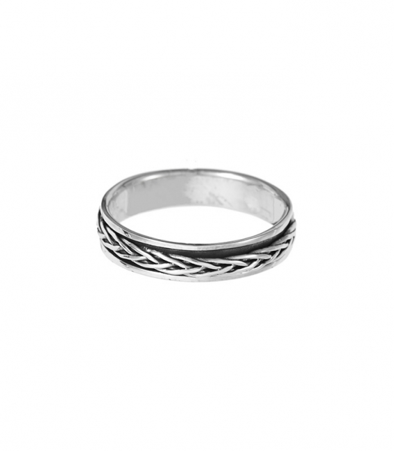 Bague Argent Rotatif Sculpté