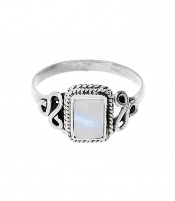 Bague Argent Pierre de Lune 9 X 8mm