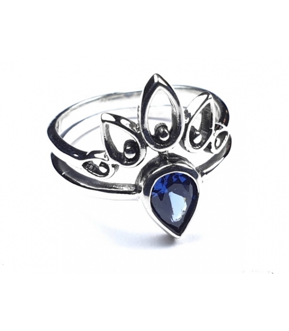 Bague Zirconium Bleue 200