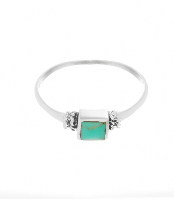 Bague Argent Turquoise 5 X 5mm