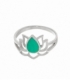 Bague Argent Turquoise Fleur Lotus