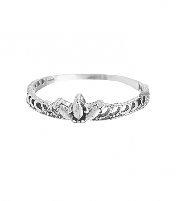 Anillo Plata Flores 118