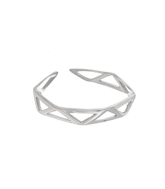 Bague Argent Triangles