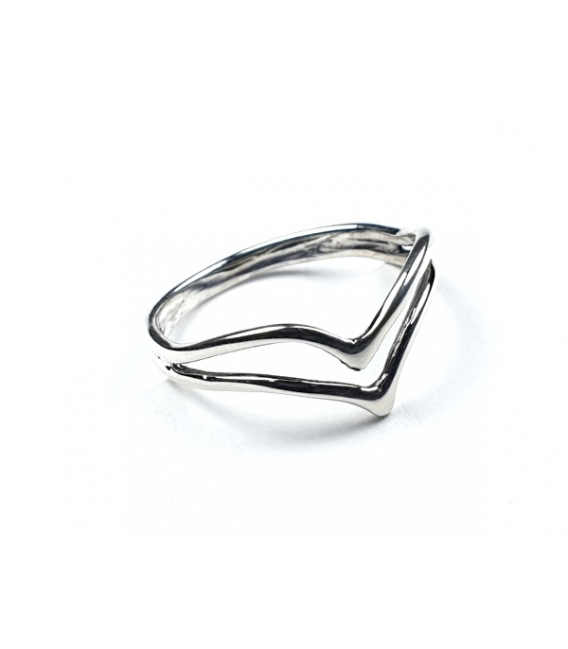 Anillo Plata Doble V