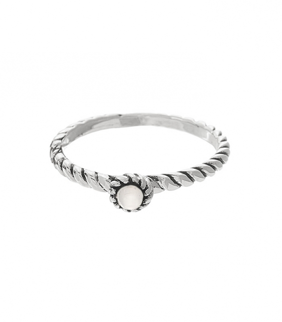 Bague Argent Nacre 4mm