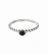 Anillo Plata Onix 4mm