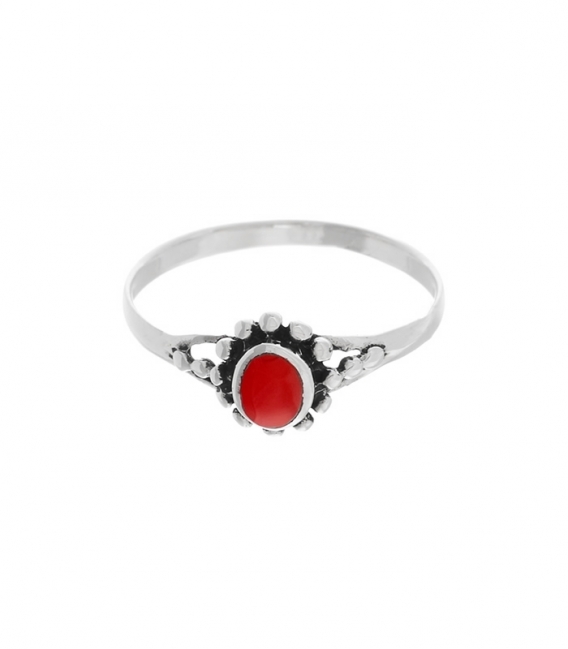 Anillo Plata Coral 7.8mm