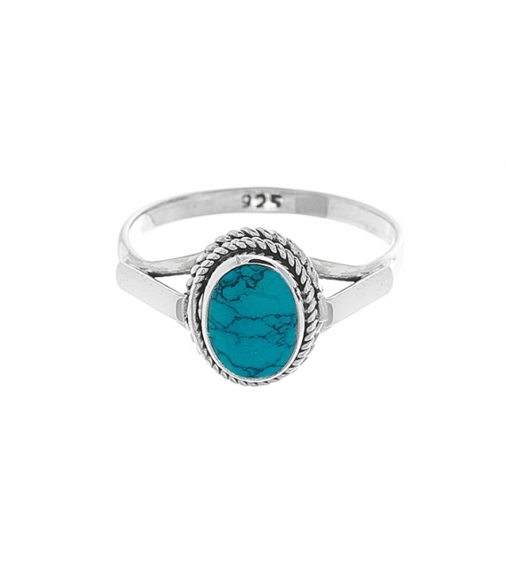 Bague Argent Turquoise 1,00cm