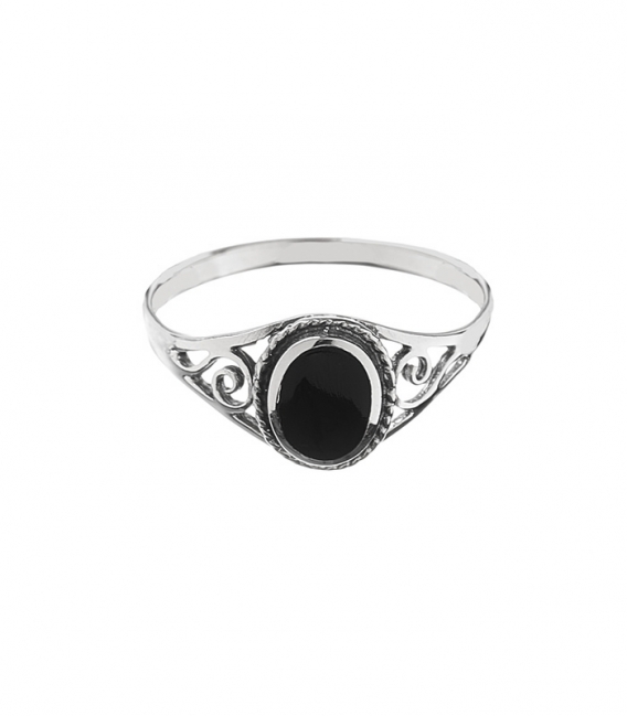 Bague Argent Onyx 37-3