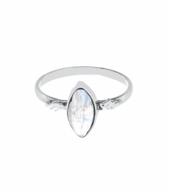 Bague Argent Pierre de Lune 10mm