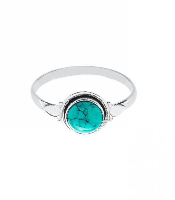 Bague Argent Turquoise 9mm