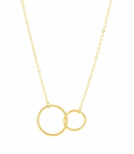 Collier Argent Karma 40+3cm Recouvert d'Or