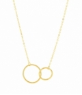 Collier Argent Karma 40+3cm Recouvert d'Or