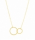 Collier Argent Karma 40+3cm Recouvert d'Or