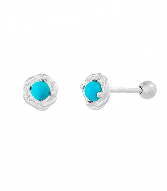 Boucles d'oreilles Piercing argent Turquoise