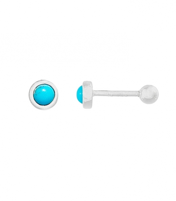 Boucles d'oreilles Piercing argent Turquoise