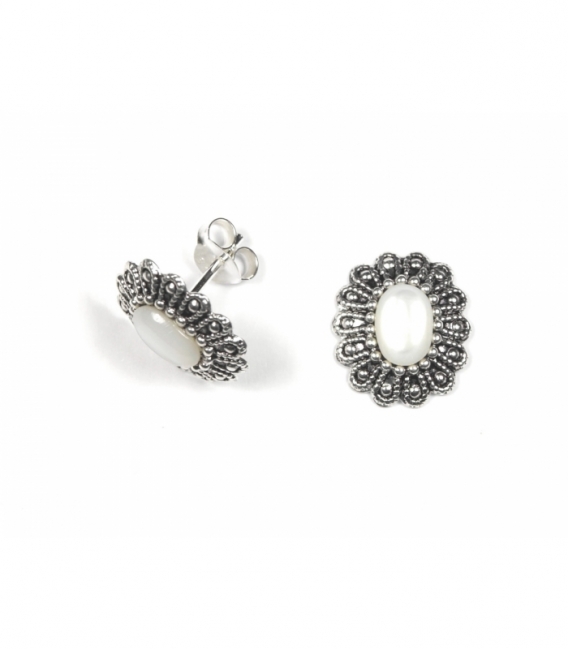 Boucles d'oreilles Argent Email