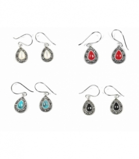 Boucles d'oreilles Argent Email