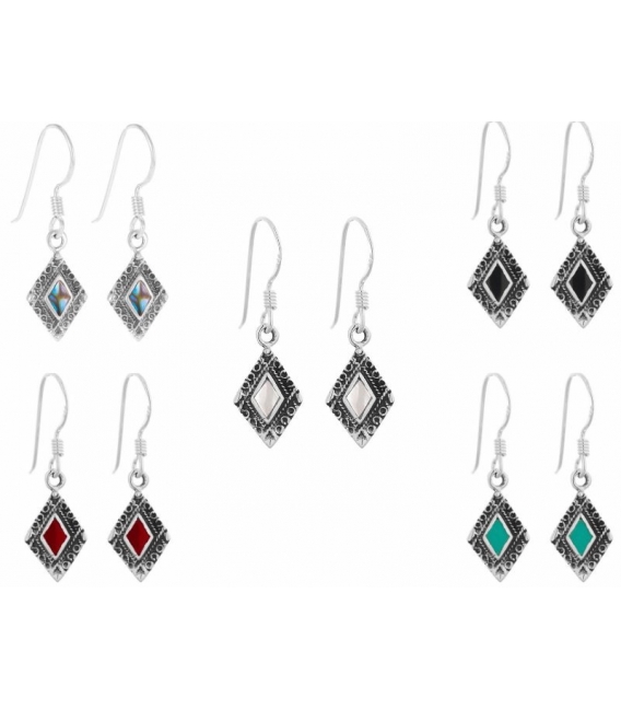 Boucles d'oreilles Argent Pierre 1,30cm. Prix Paire