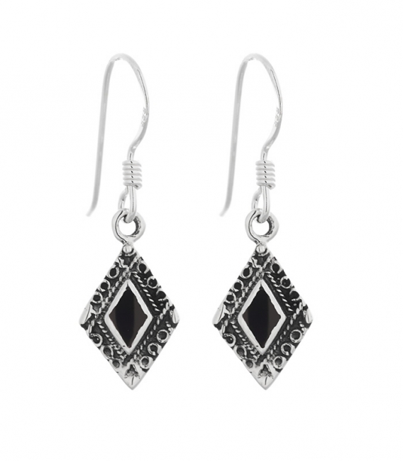 Boucles d'oreilles Argent Pierre 1,30cm. Prix Paire