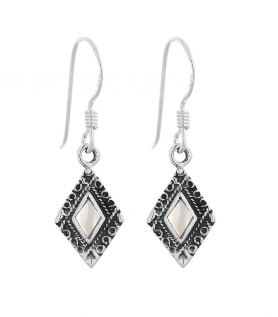 Boucles d'oreilles Argent Pierre 1,30cm. Prix Paire