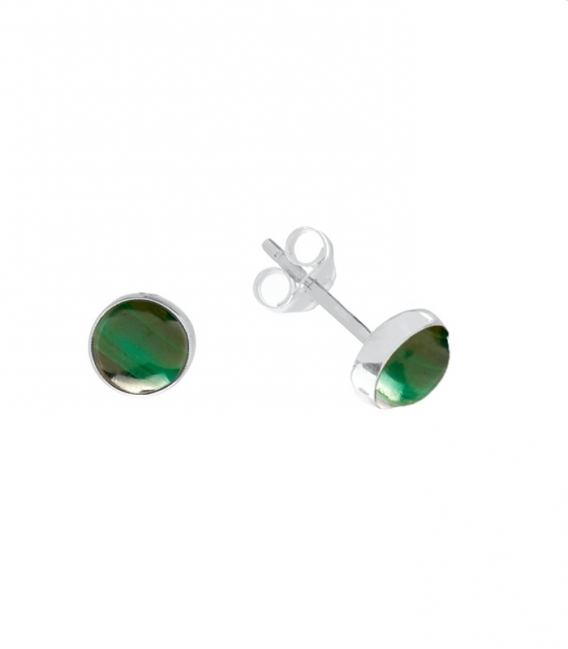 Boucles d'oreilles Argent Pierre 7mm. Prix paire