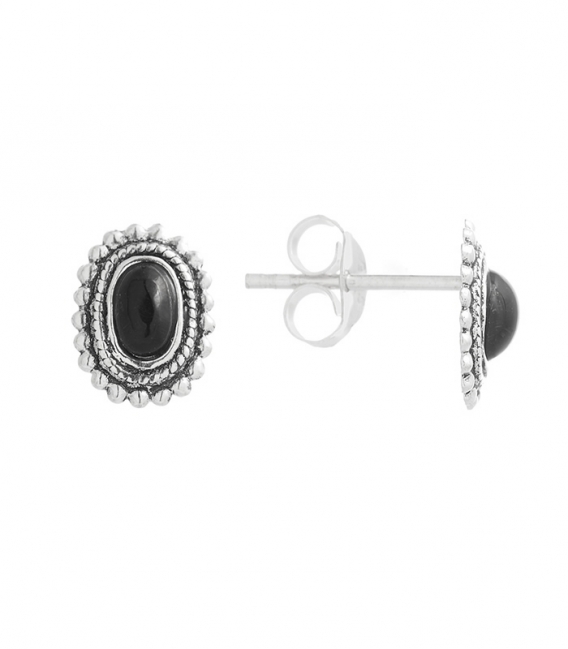 Boucles d'oreilles Argent Email 10mm. Prix paire