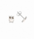 Boucles d'oreilles Argent Hibou Pierre Prix Paire