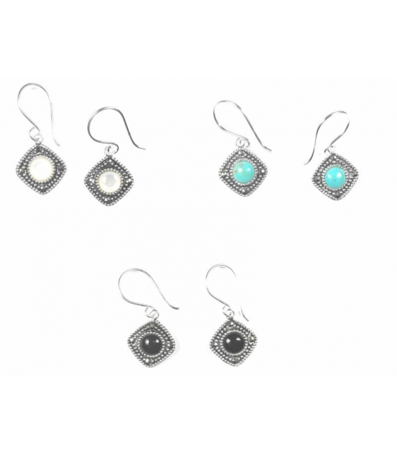 Boucles d'oreilles Argent Pierre Prix Paire