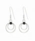 Boucles Argent d'oreilles Pierre Cercles 11mm