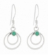 Boucles Argent d'oreilles Pierre Cercles 11mm