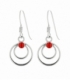 Boucles Argent d'oreilles Pierre Cercles 11mm