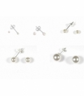 Boucles d'oreilles Argent Perle