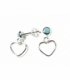 Boucles d'oreilles Argent Coeur Email