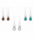 Boucles d'oreilles Argent Pierre 2,20cm. Prix paire