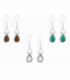 Boucles d'oreilles Argent Pierre 2,20cm. Prix paire