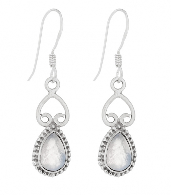 Boucles d'oreilles Argent Pierre 2,20cm. Prix paire