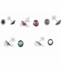 Boucles d'oreilles Argent Email 10mm. Prix paire