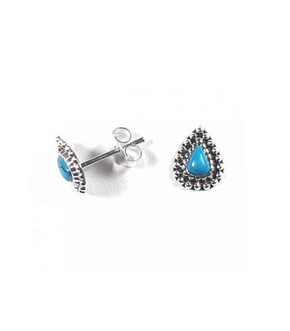 Boucles d'oreilles Argent Email 10mm. Prix paire