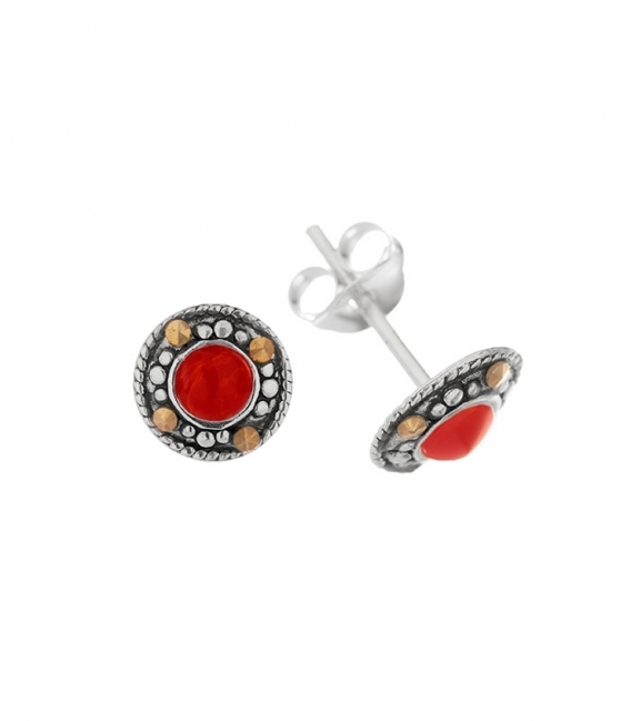 Boucles d'oreilles Email 7.6mm