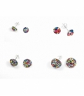 Boucles d’oreilles demi-boule Couleur