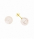 Boucles d'Oreilles Argent Perle.Plaqué Or. Prix paire