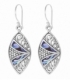 Boucles d'oreilles Argent Pierre 22mm. Prix paire