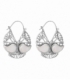 Boucles d'oreilles Argent Filigrane Pierre Ø23mm Prix Paire